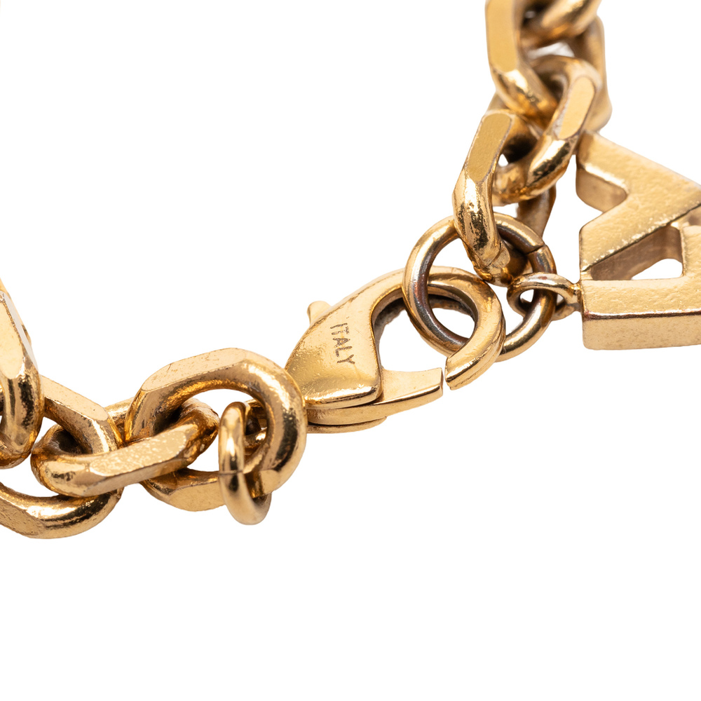 Pre-Loved Louis Vuitton Gold Plated Brass and Strass Love Letters Charm Bracelet - Picture 5 of 9